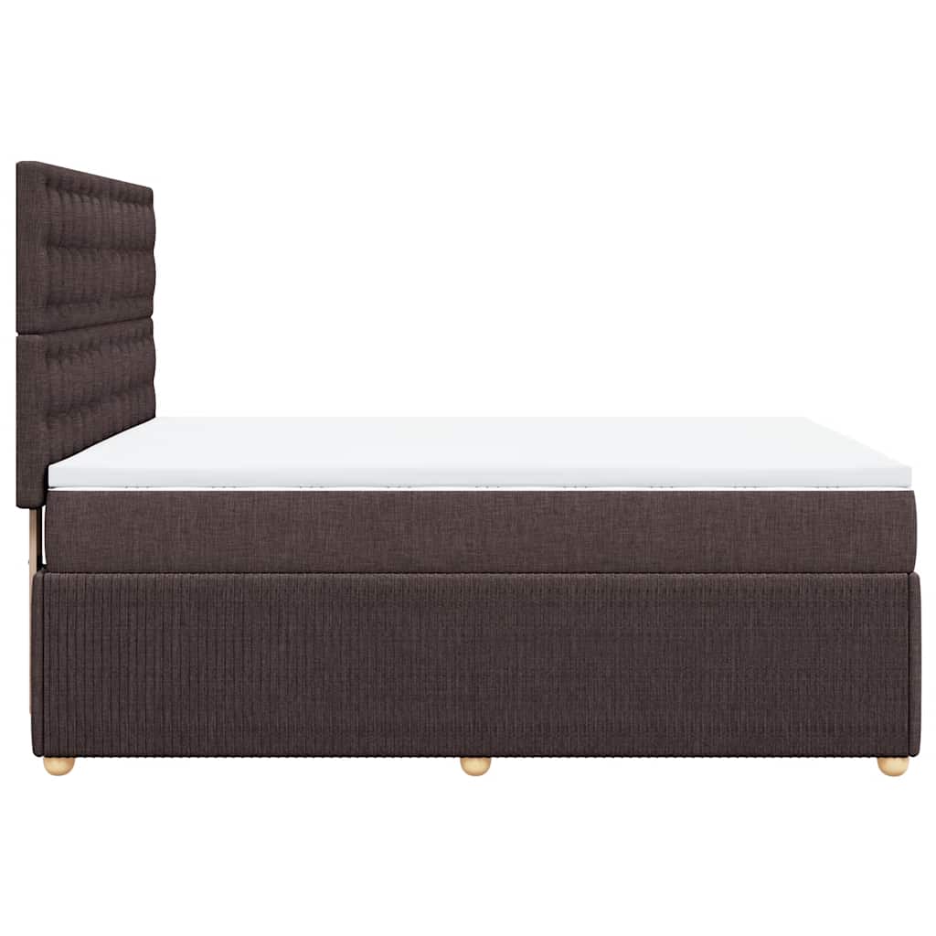 Boxspring met matras stof donkerbruin 140x190 cm is nu te koop bij PeponiXL, paradijselijk wonen!