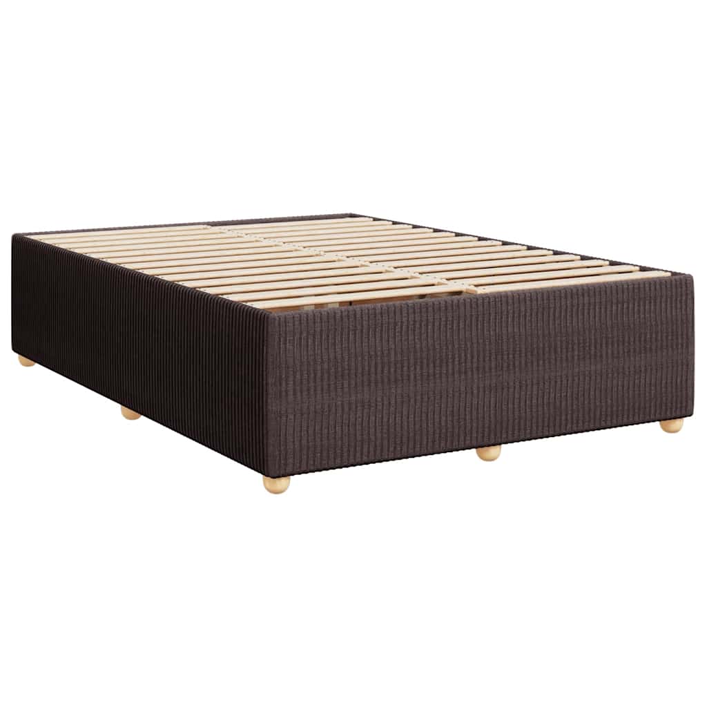 Boxspring met matras stof donkerbruin 140x190 cm is nu te koop bij PeponiXL, paradijselijk wonen!