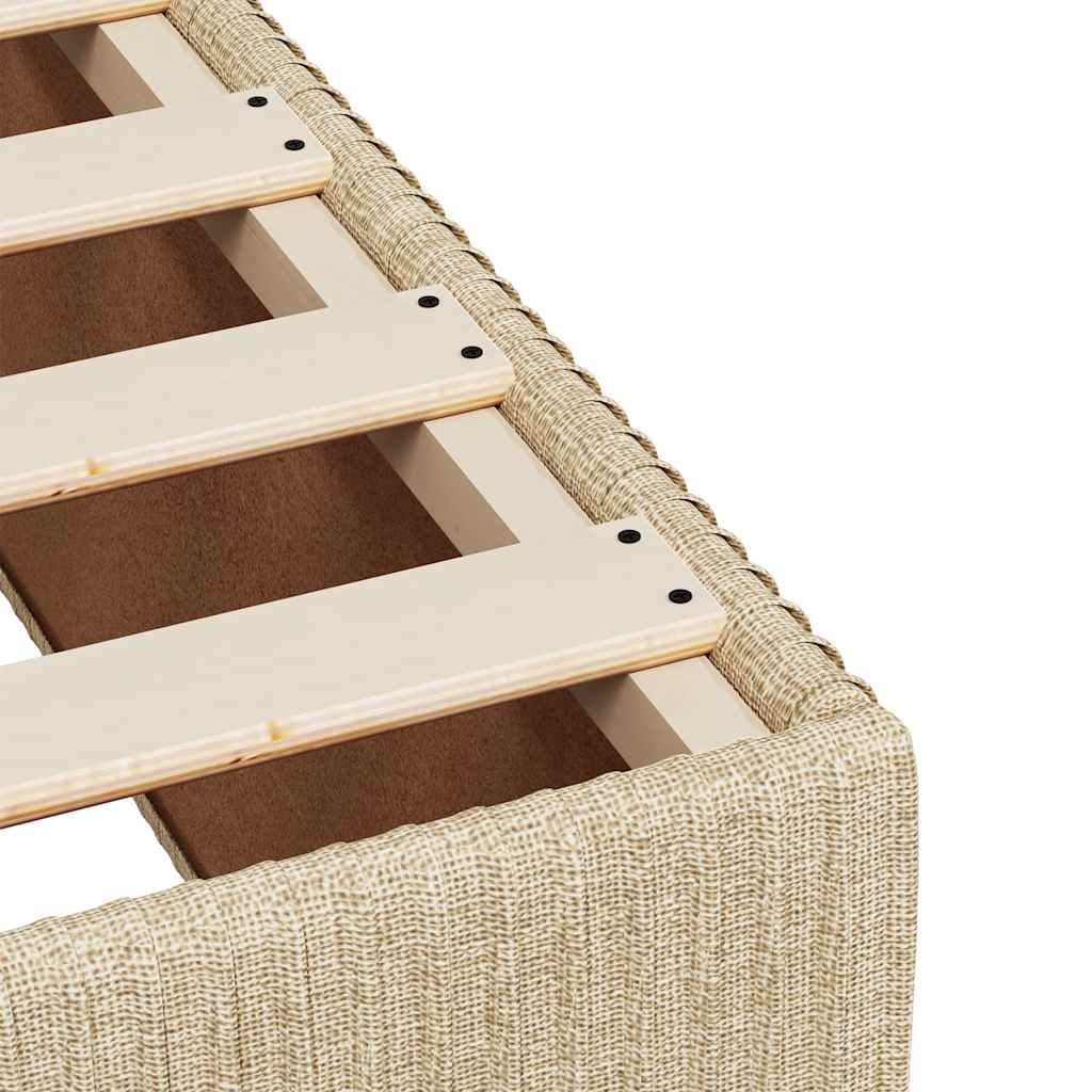 Boxspring met matras stof crèmekleurig 140x190 cm is nu te koop bij PeponiXL, paradijselijk wonen!