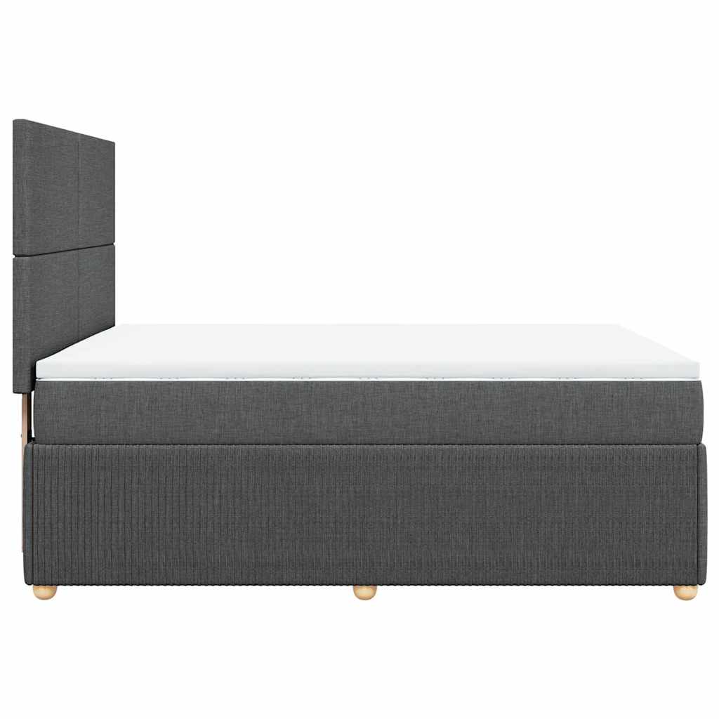 Boxspring met matras stof donkergrijs 140x200 cm is nu te koop bij PeponiXL, paradijselijk wonen!