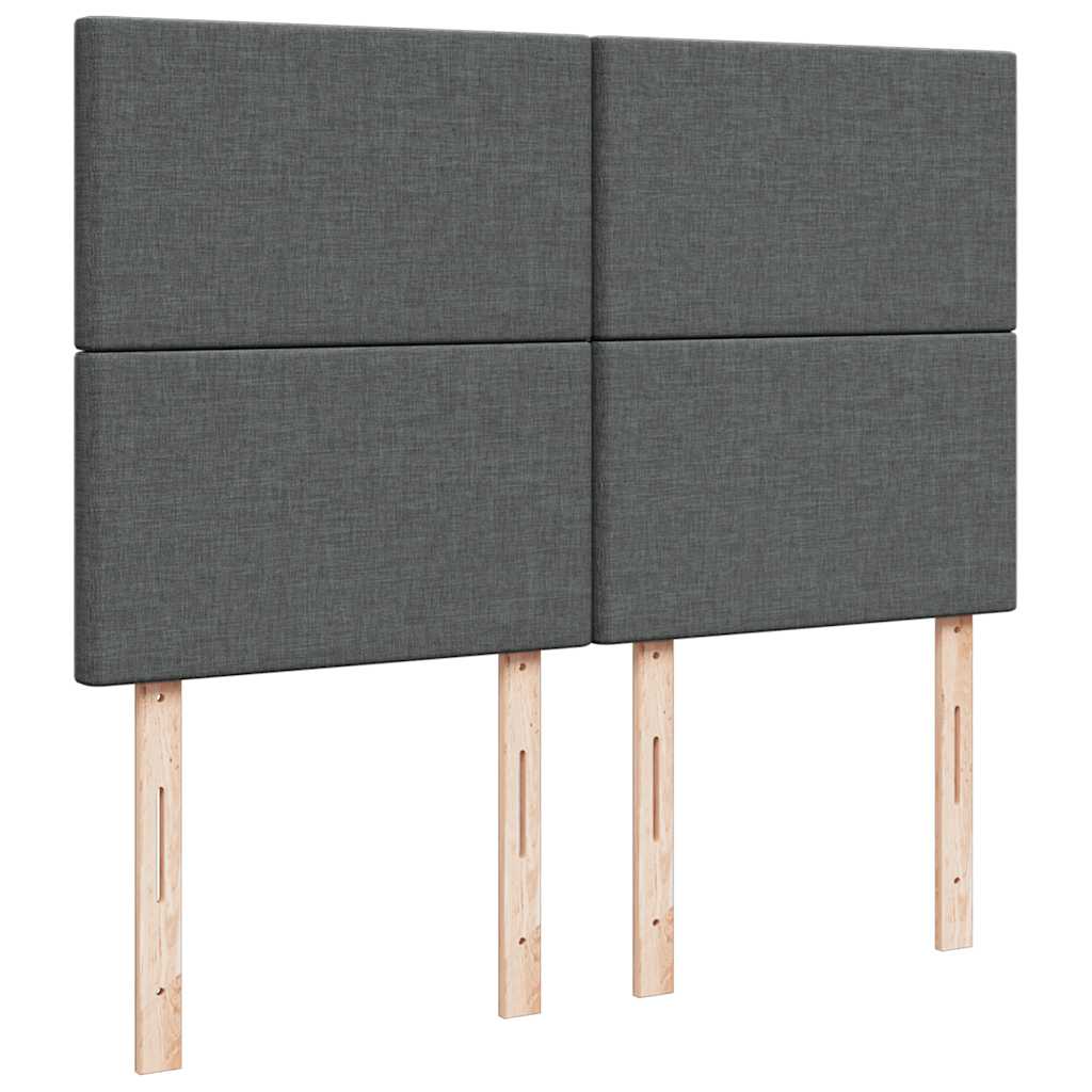 Boxspring met matras stof donkergrijs 140x200 cm is nu te koop bij PeponiXL, paradijselijk wonen!