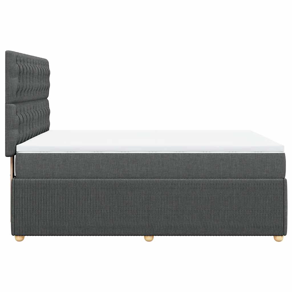 Boxspring met matras stof donkergrijs 140x200 cm is nu te koop bij PeponiXL, paradijselijk wonen!