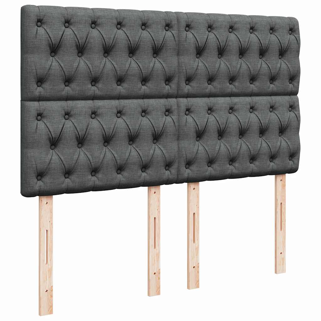 Boxspring met matras stof donkergrijs 140x200 cm is nu te koop bij PeponiXL, paradijselijk wonen!