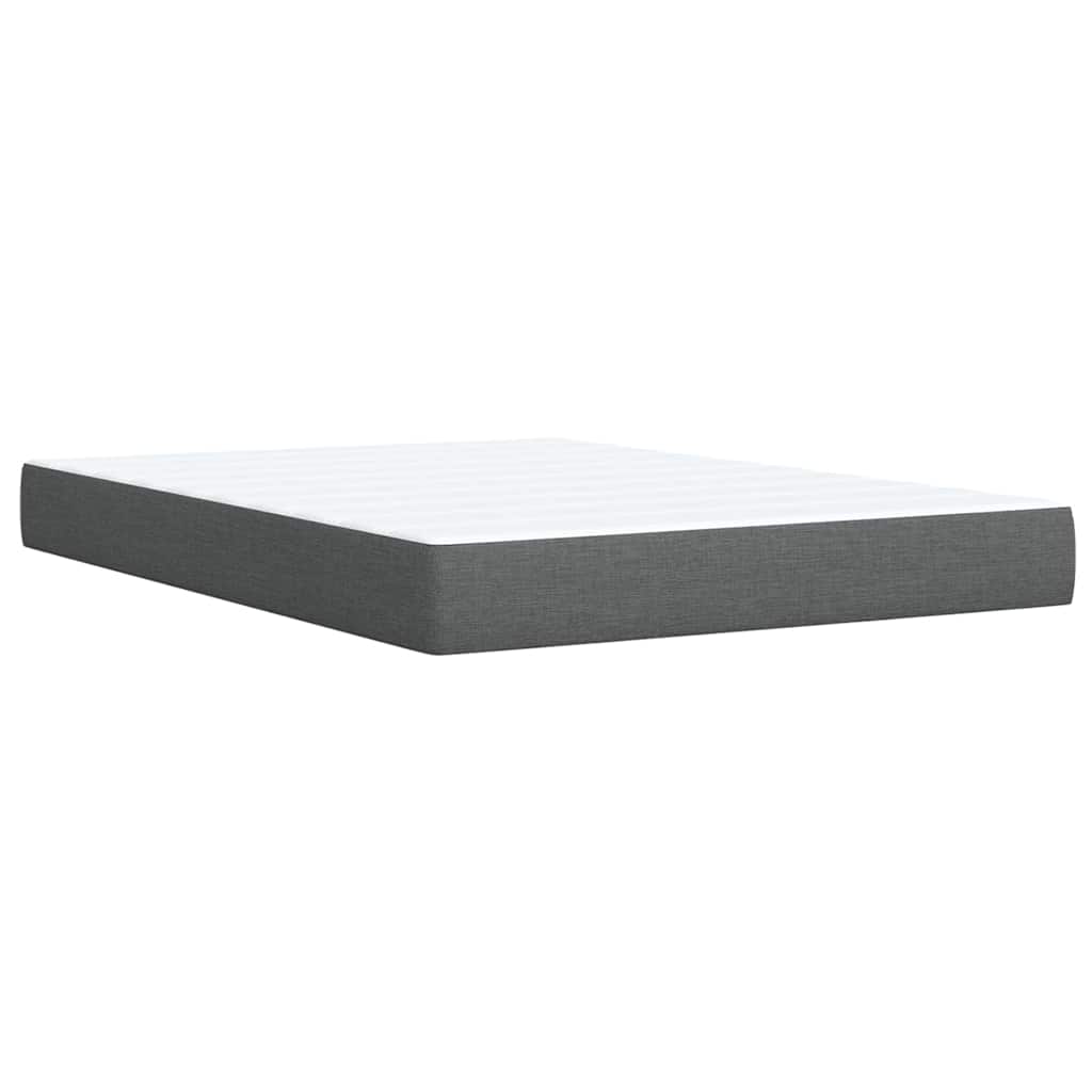 Boxspring met matras stof donkergrijs 140x200 cm is nu te koop bij PeponiXL, paradijselijk wonen!