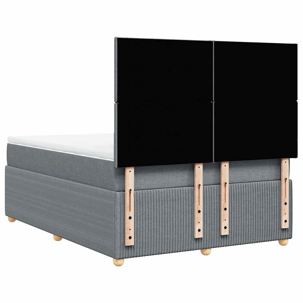Boxspring met matras stof lichtgrijs 160x200 cm is nu te koop bij PeponiXL, paradijselijk wonen!