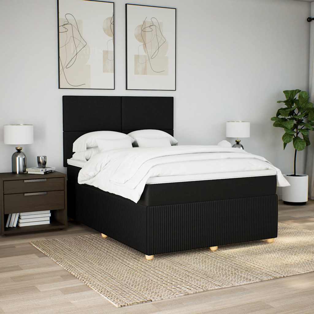 Boxspring met matras stof donkergrijs 160x200 cm is nu te koop bij PeponiXL, paradijselijk wonen!