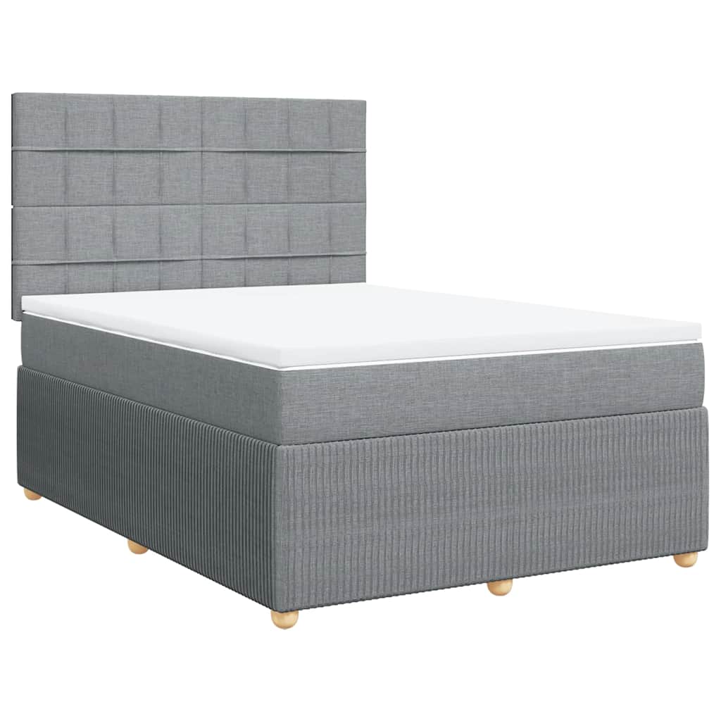 Boxspring met matras stof lichtgrijs 160x200 cm is nu te koop bij PeponiXL, paradijselijk wonen!