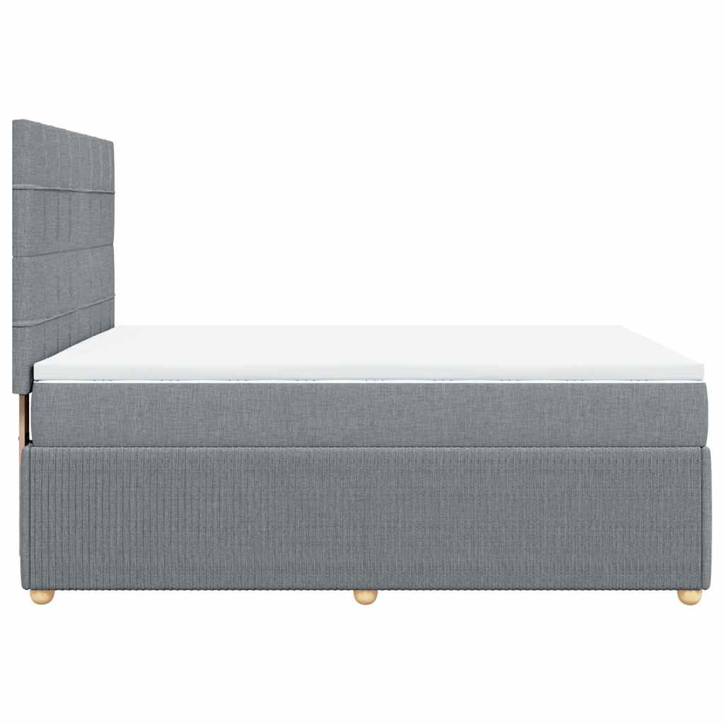 Boxspring met matras stof lichtgrijs 160x200 cm is nu te koop bij PeponiXL, paradijselijk wonen!