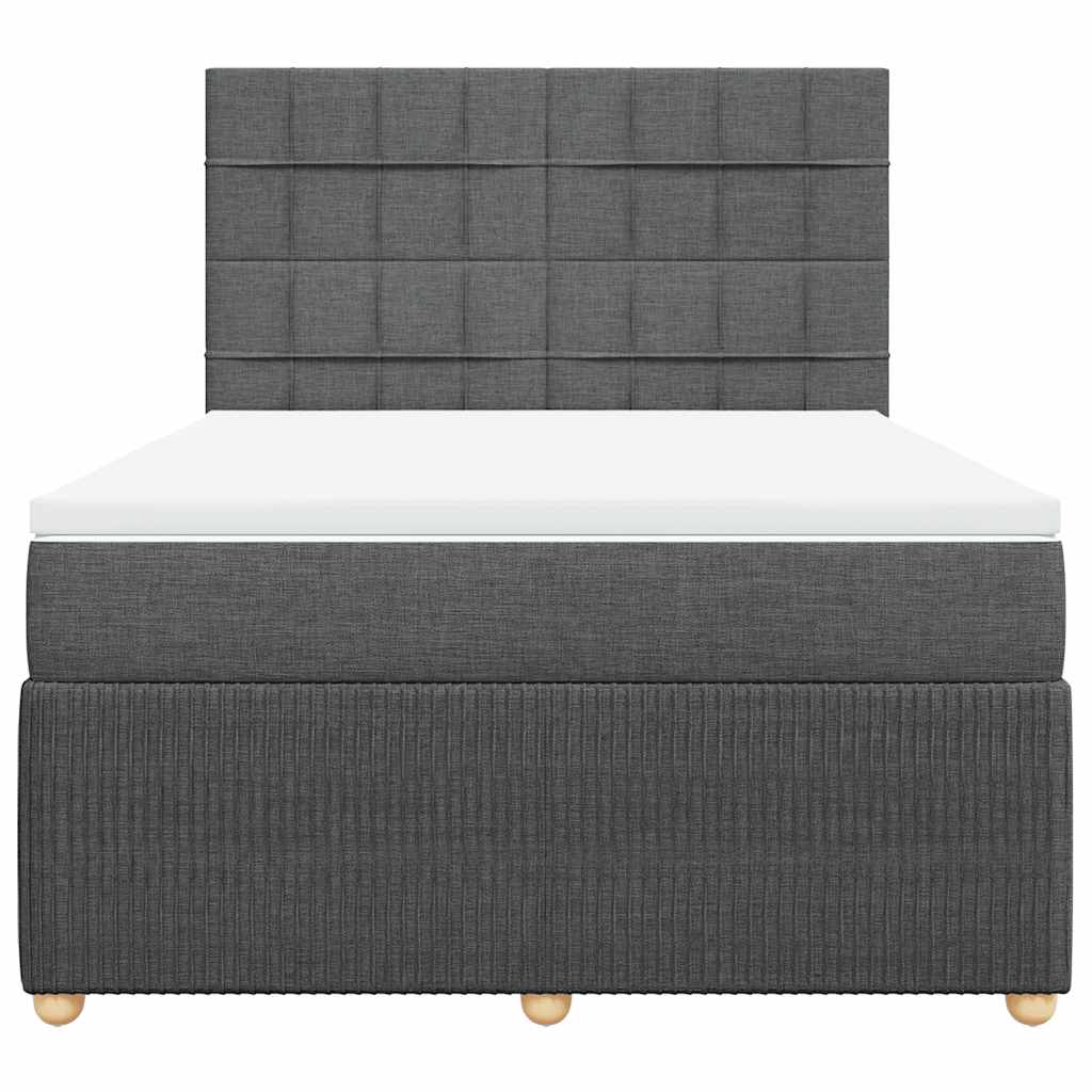 Boxspring met matras stof donkergrijs 160x200 cm is nu te koop bij PeponiXL, paradijselijk wonen!