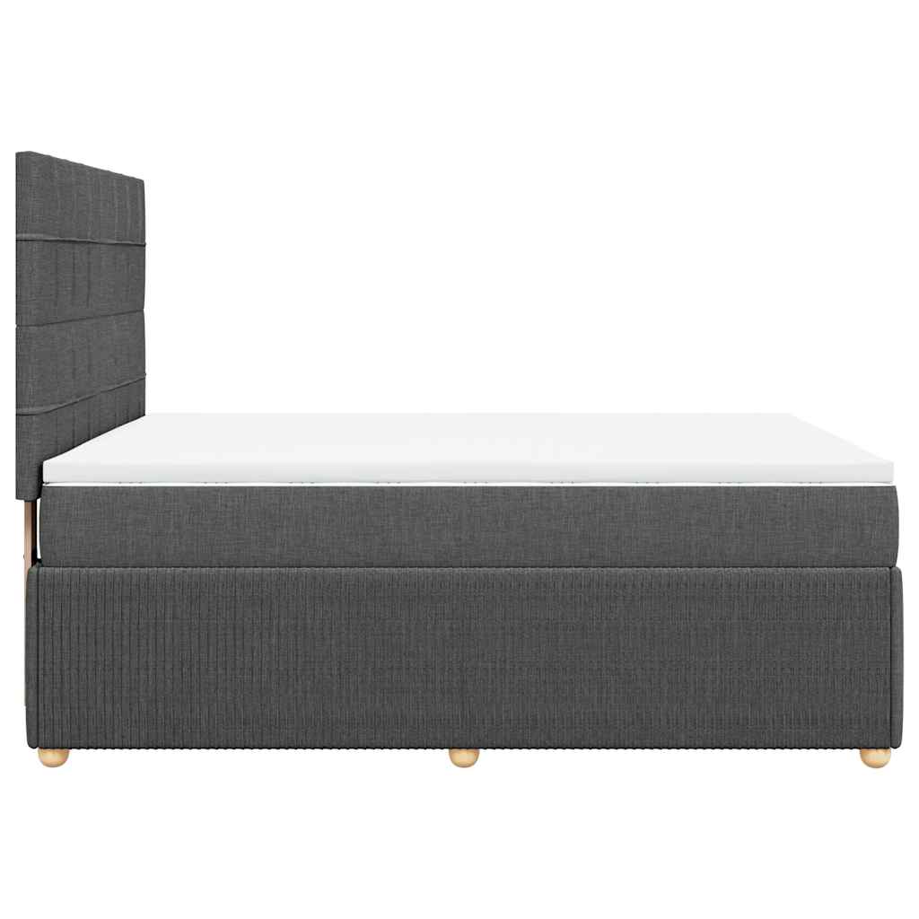 Boxspring met matras stof donkergrijs 160x200 cm is nu te koop bij PeponiXL, paradijselijk wonen!