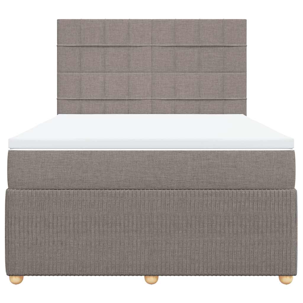 Boxspring met matras stof taupe 160x200 cm is nu te koop bij PeponiXL, paradijselijk wonen!