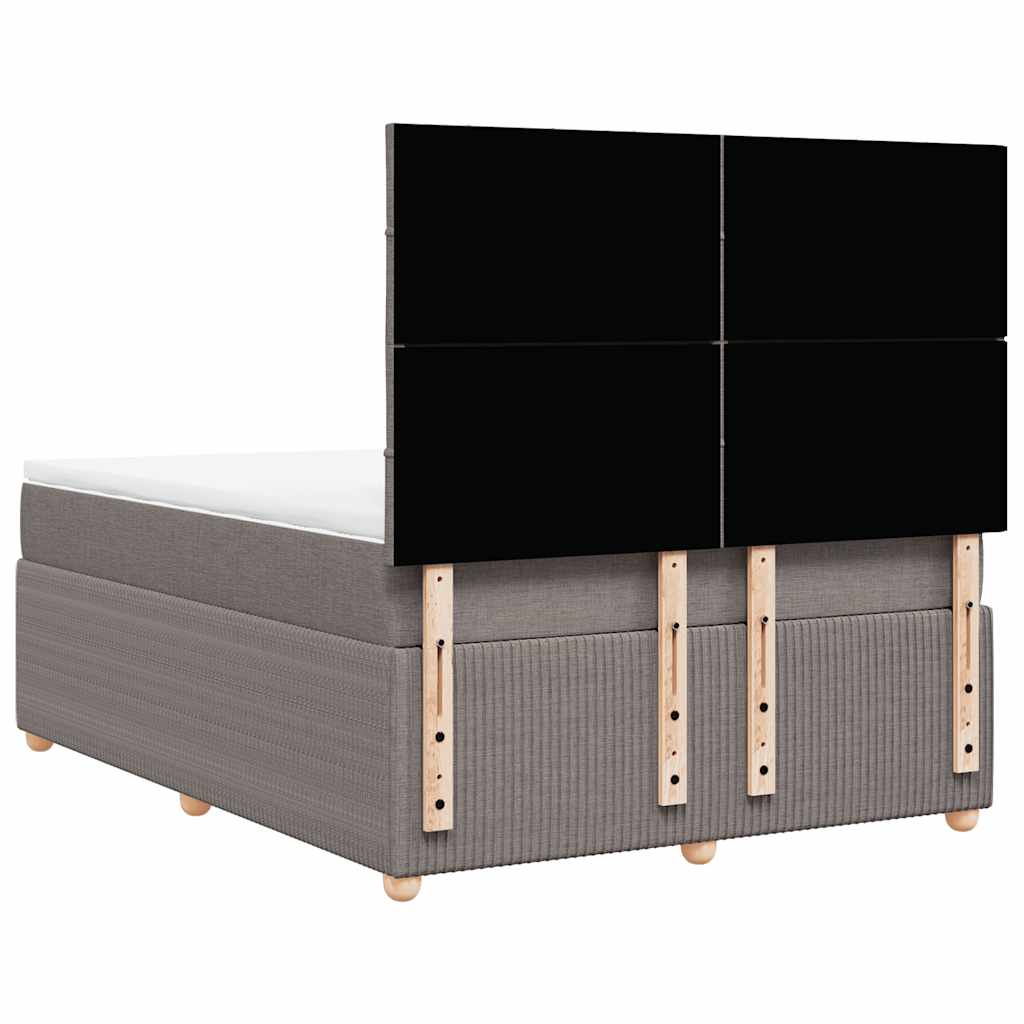 Boxspring met matras stof taupe 160x200 cm is nu te koop bij PeponiXL, paradijselijk wonen!
