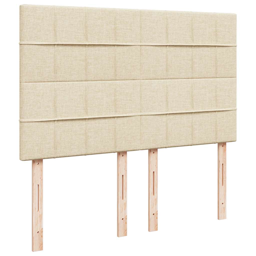 Boxspring met matras stof crèmekleurig 160x200 cm is nu te koop bij PeponiXL, paradijselijk wonen!