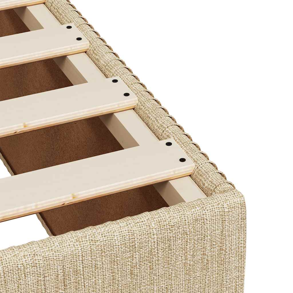 Boxspring met matras stof crèmekleurig 160x200 cm is nu te koop bij PeponiXL, paradijselijk wonen!