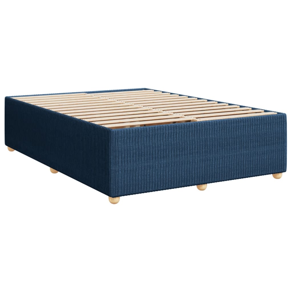 Boxspring met matras stof blauw 160x200 cm is nu te koop bij PeponiXL, paradijselijk wonen!