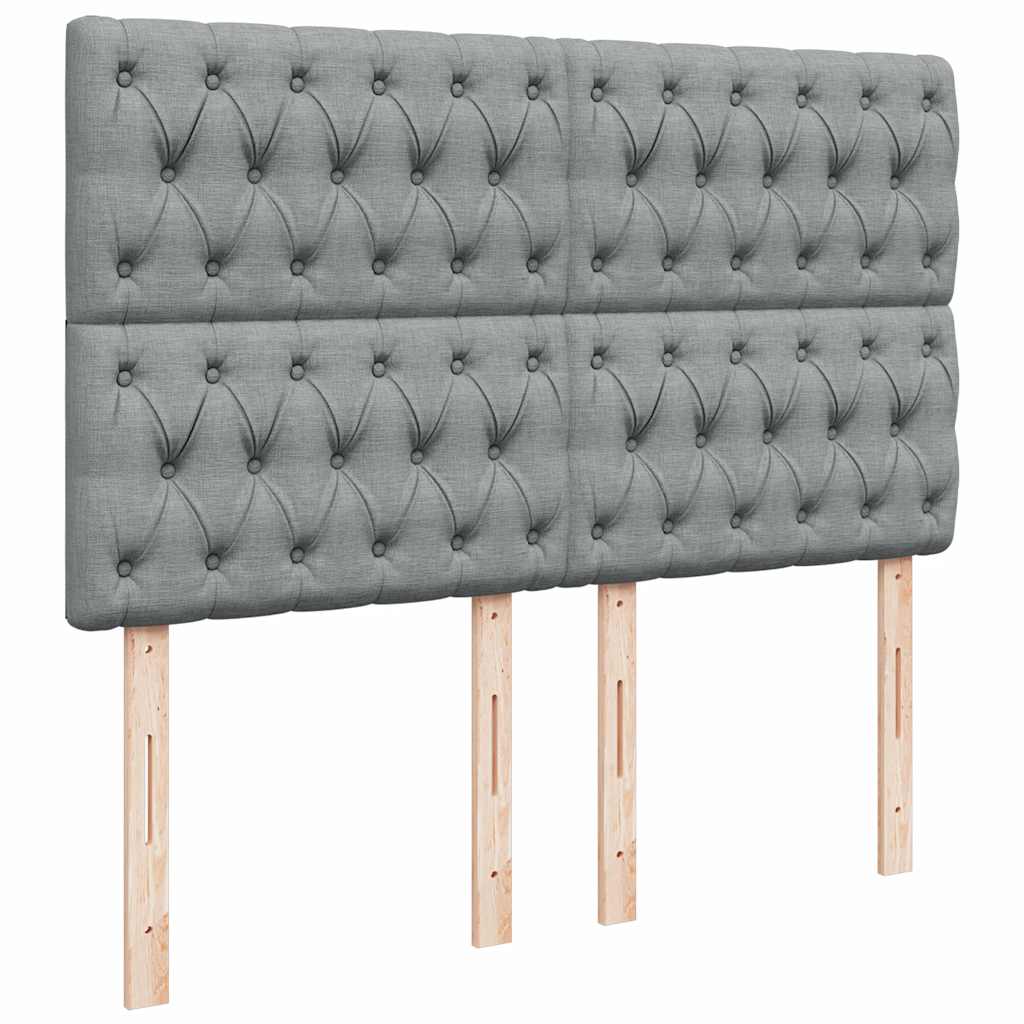 Boxspring met matras stof lichtgrijs 160x200 cm is nu te koop bij PeponiXL, paradijselijk wonen!