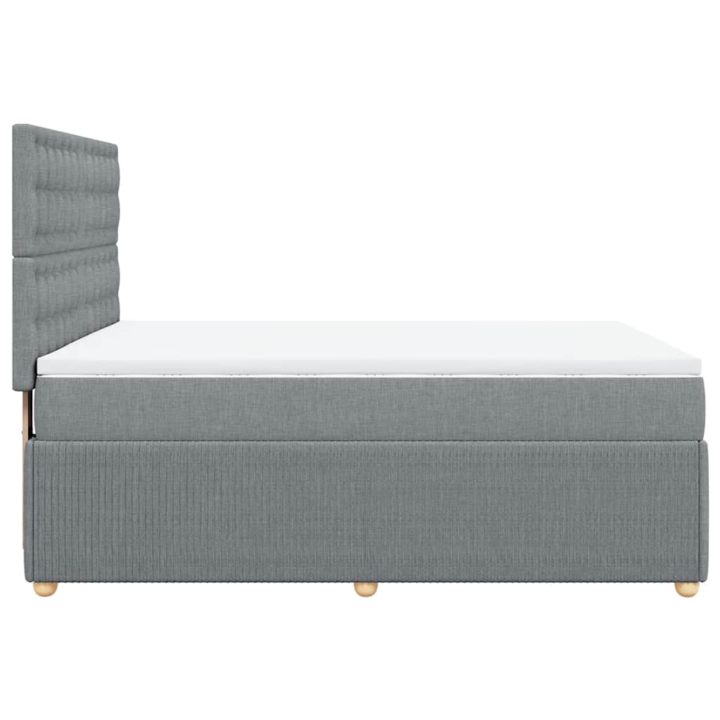 Boxspring met matras stof lichtgrijs 160x200 cm is nu te koop bij PeponiXL, paradijselijk wonen!