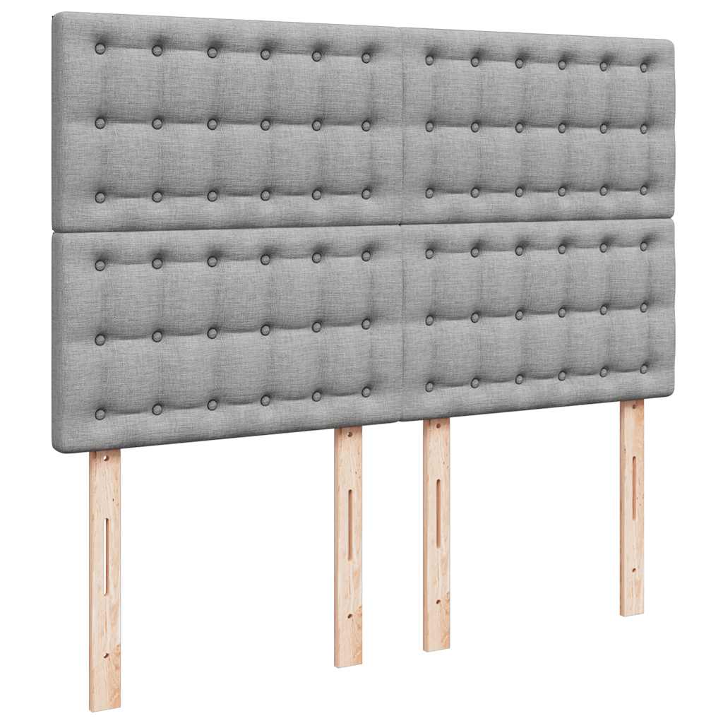 Boxspring met matras stof lichtgrijs 160x200 cm is nu te koop bij PeponiXL, paradijselijk wonen!