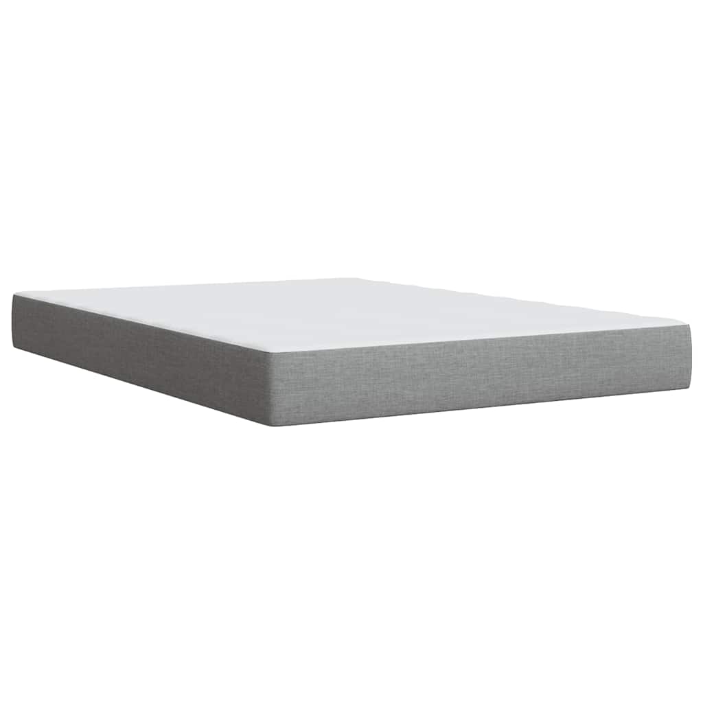 Boxspring met matras stof lichtgrijs 160x200 cm is nu te koop bij PeponiXL, paradijselijk wonen!