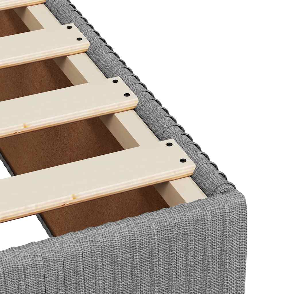 Boxspring met matras stof lichtgrijs 160x200 cm is nu te koop bij PeponiXL, paradijselijk wonen!