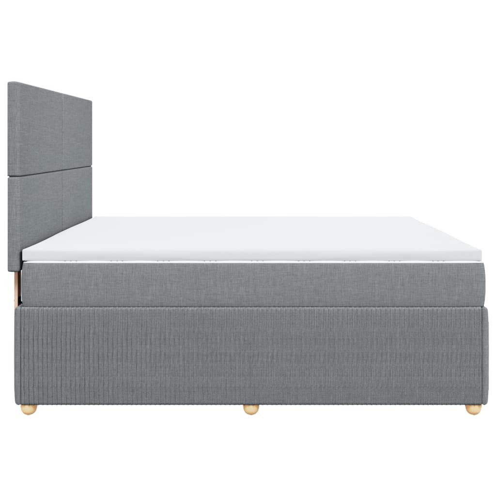 Boxspring met matras stof lichtgrijs 180x200 cm is nu te koop bij PeponiXL, paradijselijk wonen!