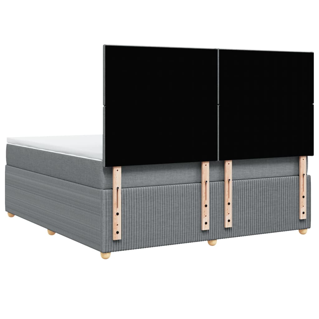 Boxspring met matras stof lichtgrijs 180x200 cm is nu te koop bij PeponiXL, paradijselijk wonen!