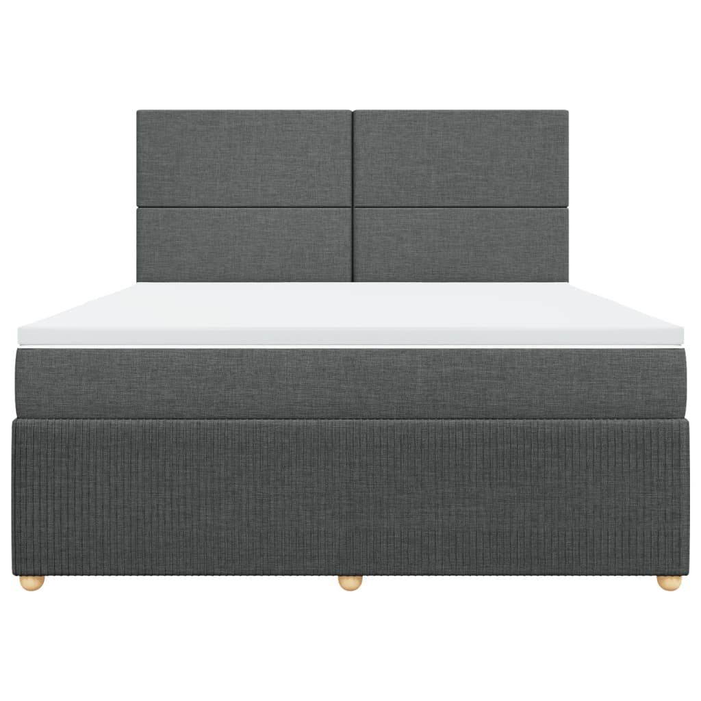 Boxspring met matras stof donkergrijs 180x200 cm is nu te koop bij PeponiXL, paradijselijk wonen!