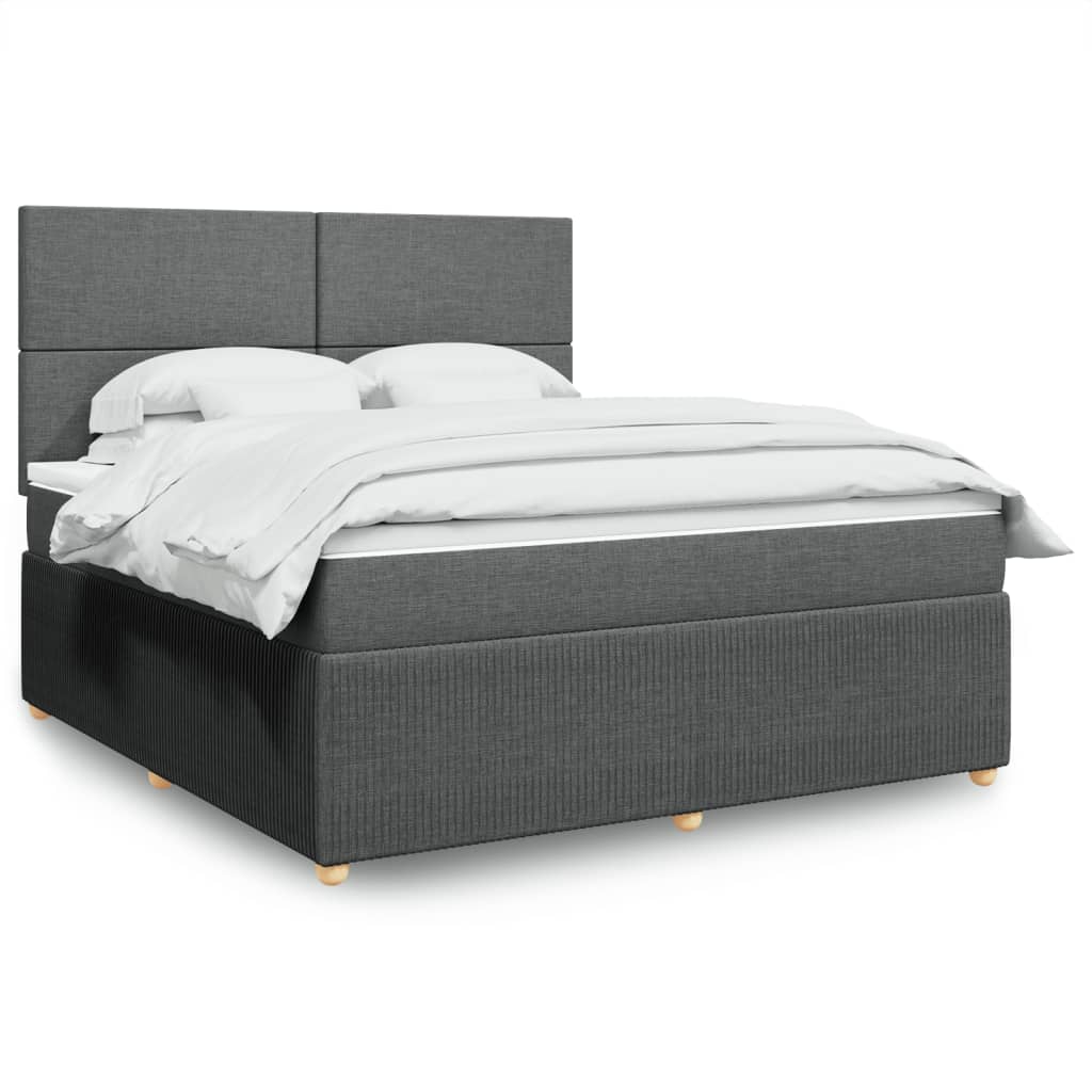 Boxspring met matras stof donkergrijs 180x200 cm is nu te koop bij PeponiXL, paradijselijk wonen!