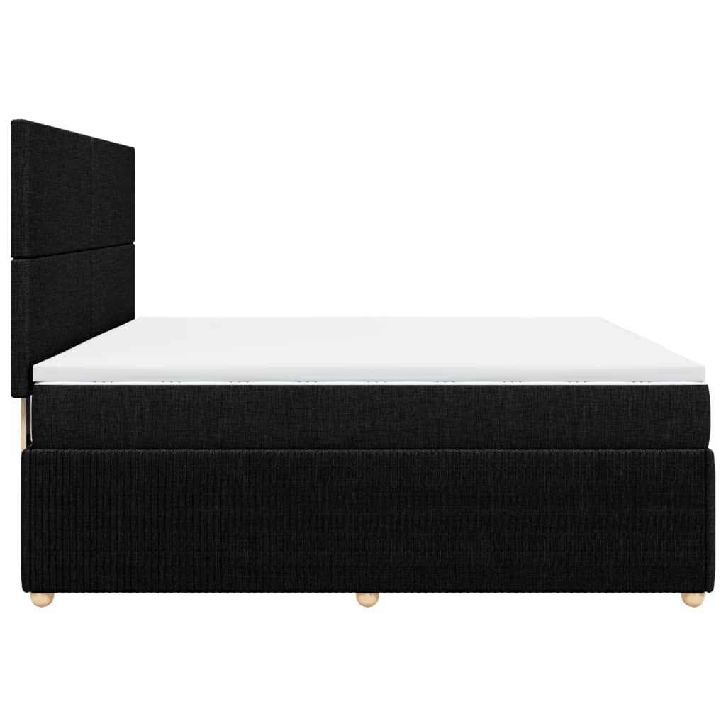 Boxspring met matras stof zwart 180x200 cm is nu te koop bij PeponiXL, paradijselijk wonen!