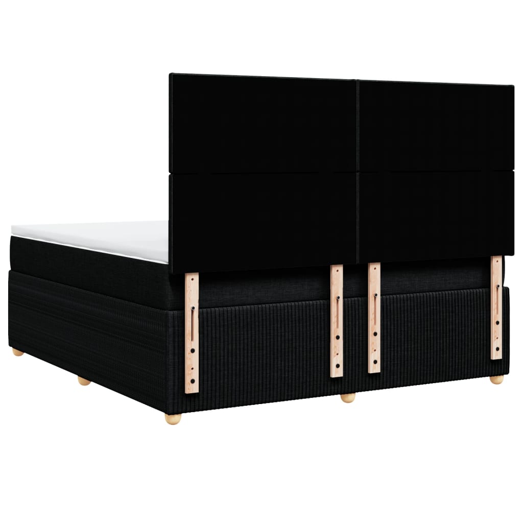 Boxspring met matras stof zwart 180x200 cm is nu te koop bij PeponiXL, paradijselijk wonen!