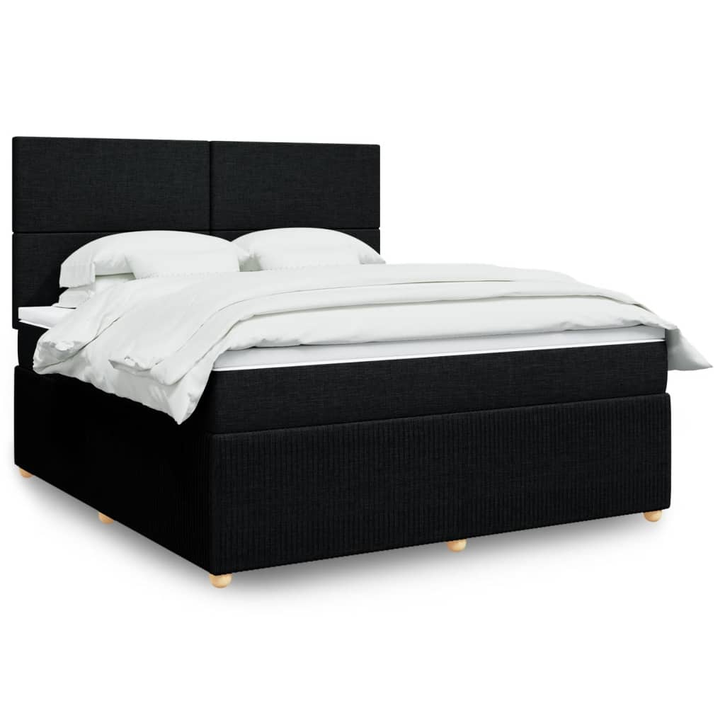 Boxspring met matras stof zwart 180x200 cm is nu te koop bij PeponiXL, paradijselijk wonen!