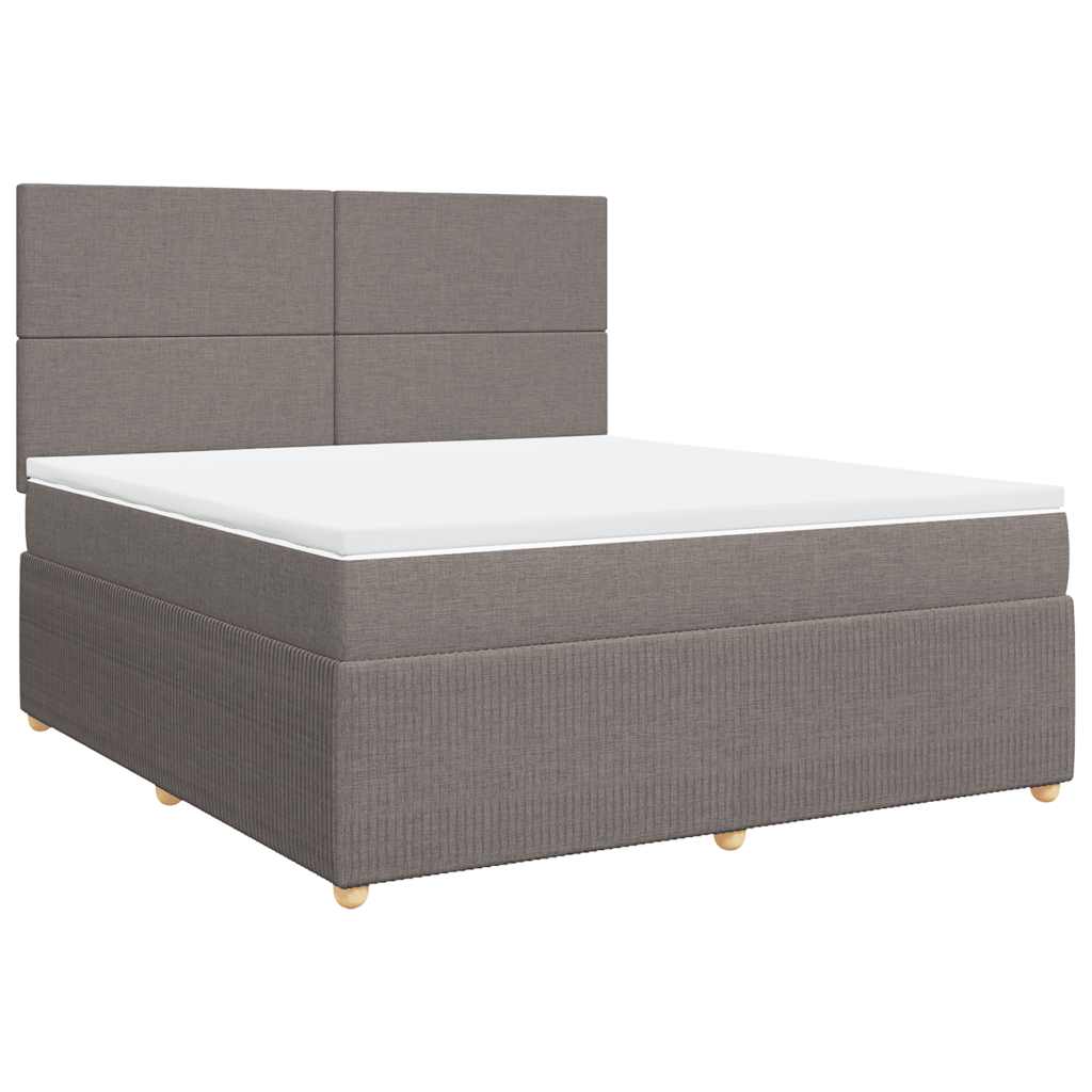 Boxspring met matras stof taupe 180x200 cm is nu te koop bij PeponiXL, paradijselijk wonen!