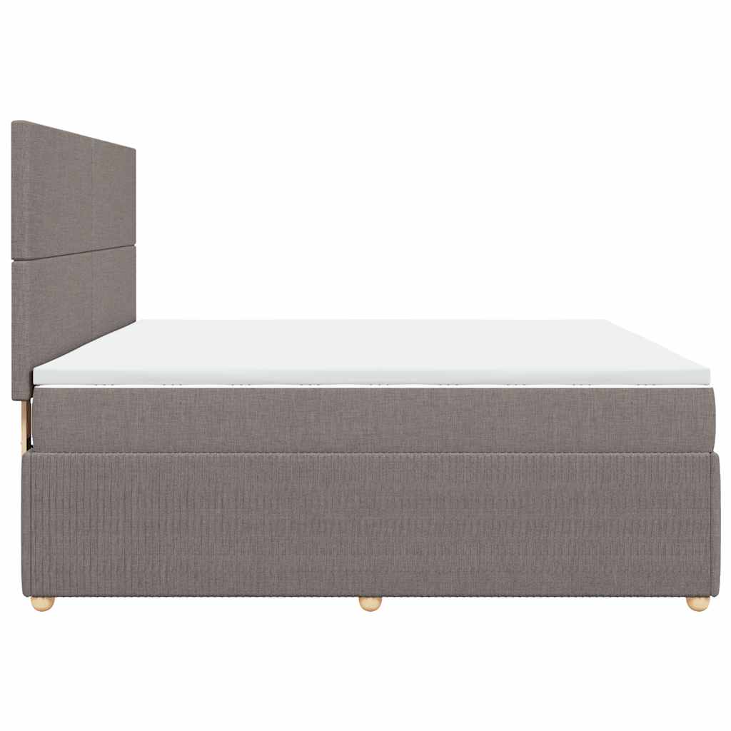Boxspring met matras stof taupe 180x200 cm is nu te koop bij PeponiXL, paradijselijk wonen!