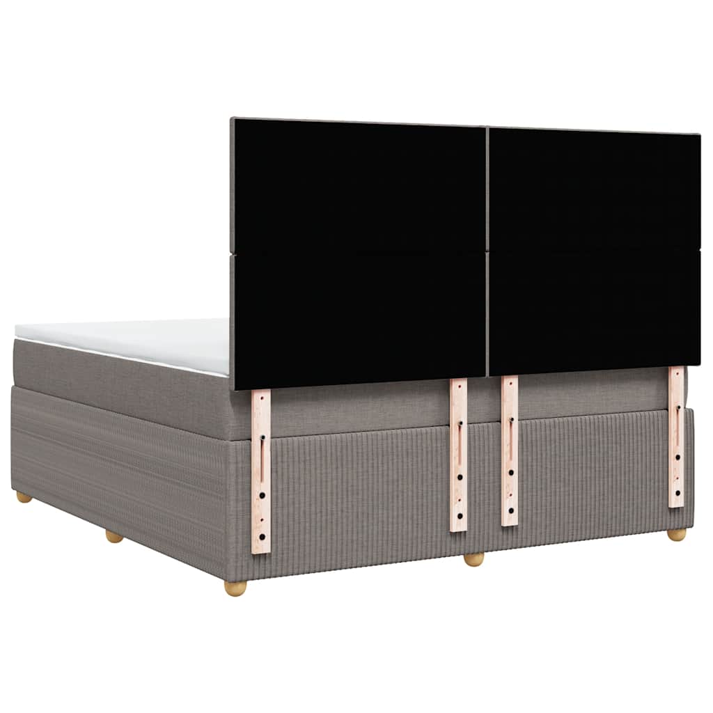 Boxspring met matras stof taupe 180x200 cm is nu te koop bij PeponiXL, paradijselijk wonen!