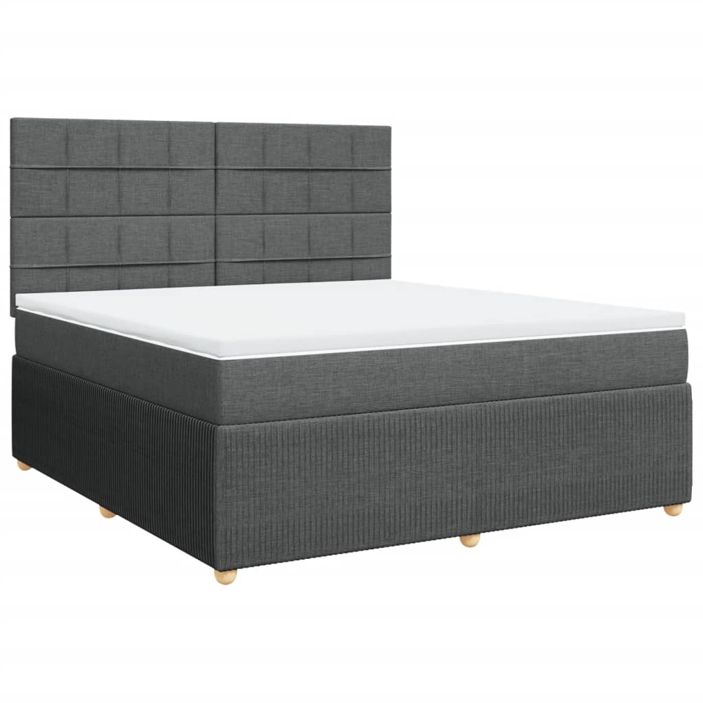 Boxspring met matras stof donkergrijs 180x200 cm is nu te koop bij PeponiXL, paradijselijk wonen!