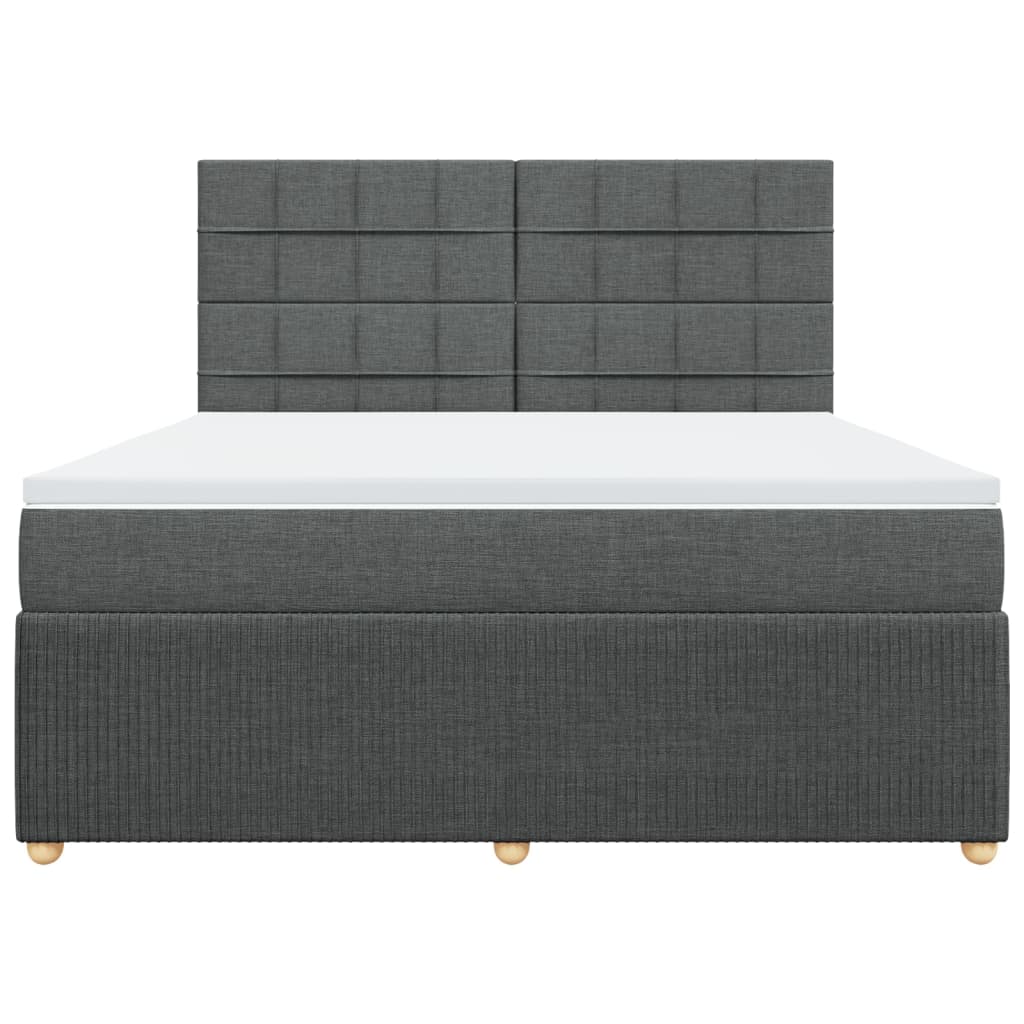 Boxspring met matras stof donkergrijs 180x200 cm is nu te koop bij PeponiXL, paradijselijk wonen!
