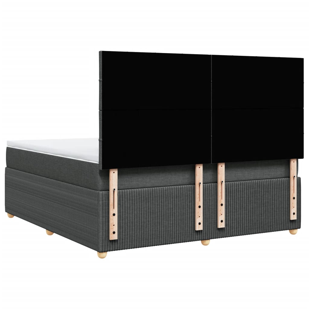 Boxspring met matras stof donkergrijs 180x200 cm is nu te koop bij PeponiXL, paradijselijk wonen!