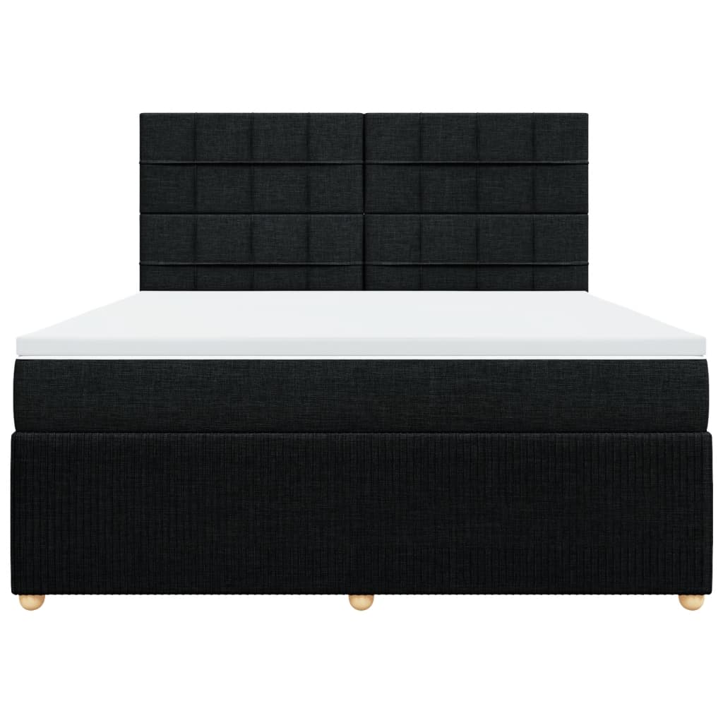 Boxspring met matras stof zwart 180x200 cm is nu te koop bij PeponiXL, paradijselijk wonen!