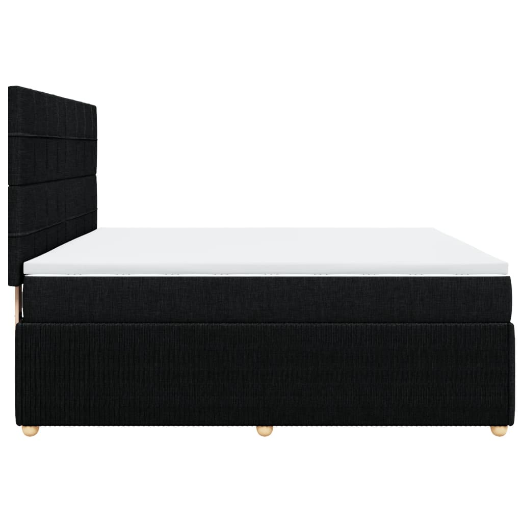 Boxspring met matras stof zwart 180x200 cm is nu te koop bij PeponiXL, paradijselijk wonen!