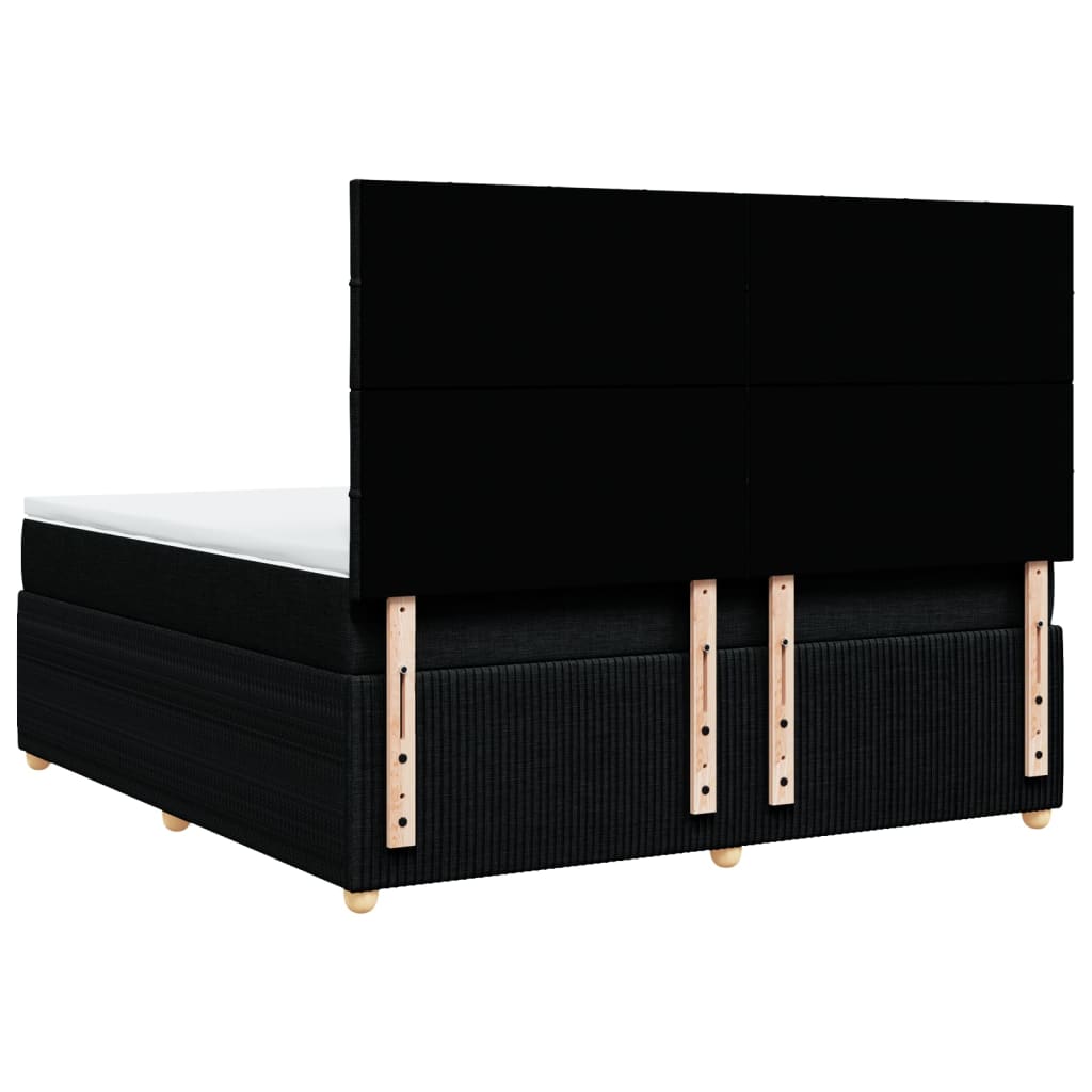 Boxspring met matras stof zwart 180x200 cm is nu te koop bij PeponiXL, paradijselijk wonen!