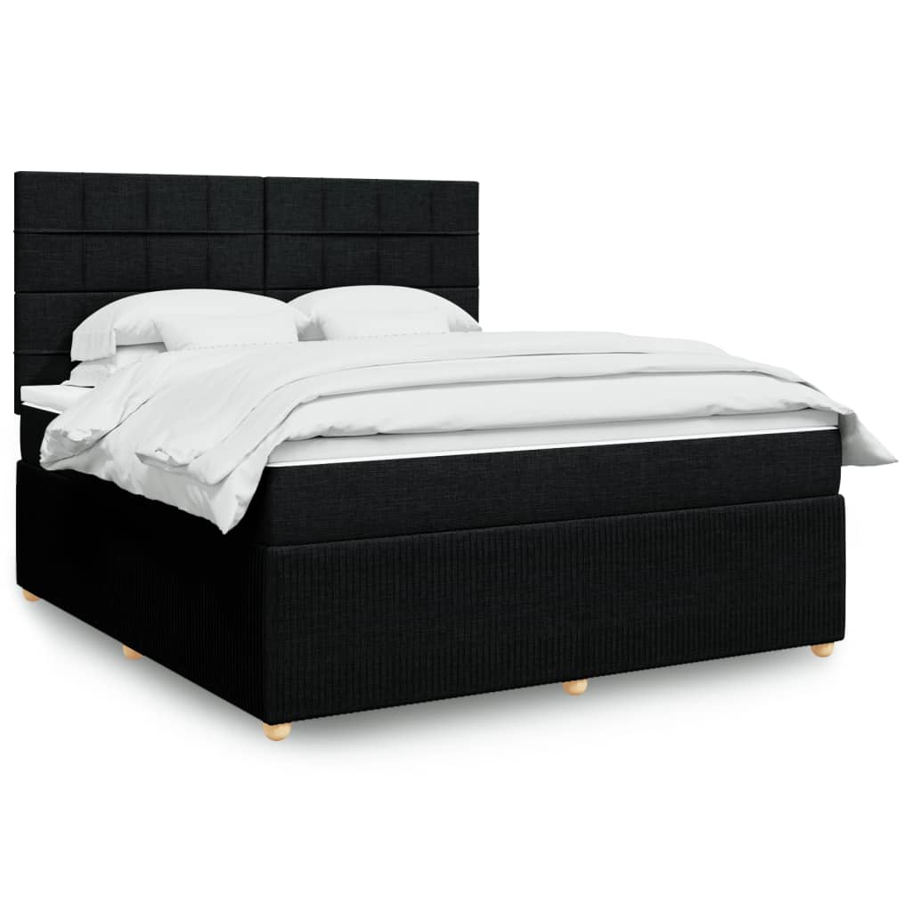 Boxspring met matras stof zwart 180x200 cm is nu te koop bij PeponiXL, paradijselijk wonen!