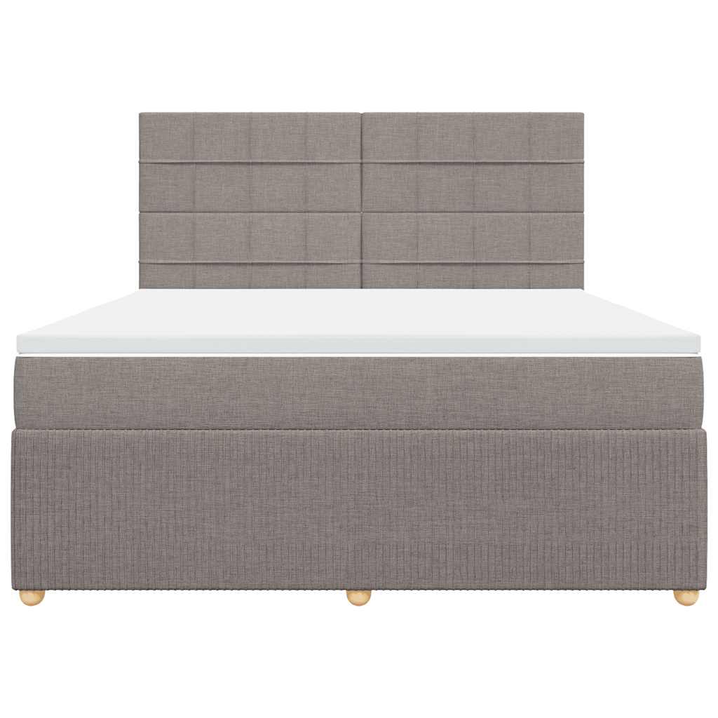 Boxspring met matras stof taupe 180x200 cm is nu te koop bij PeponiXL, paradijselijk wonen!