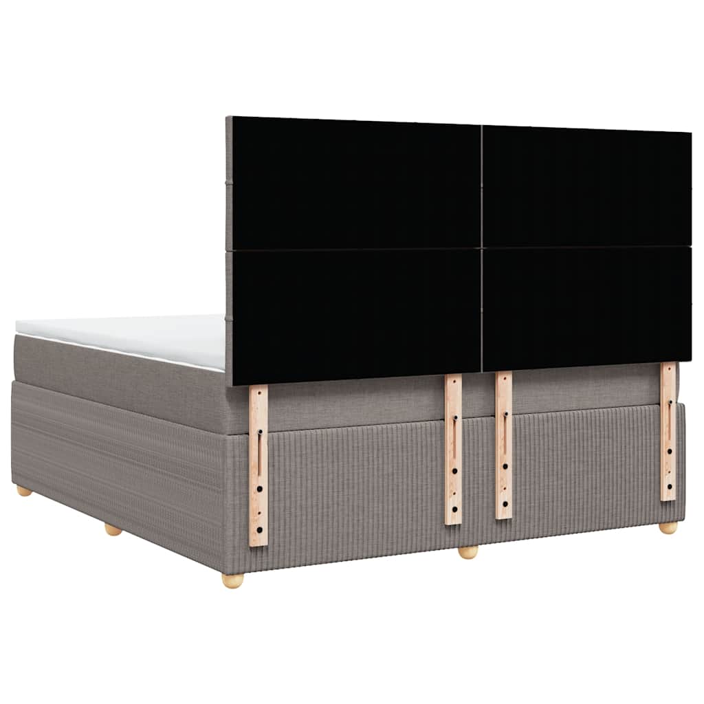 Boxspring met matras stof taupe 180x200 cm is nu te koop bij PeponiXL, paradijselijk wonen!