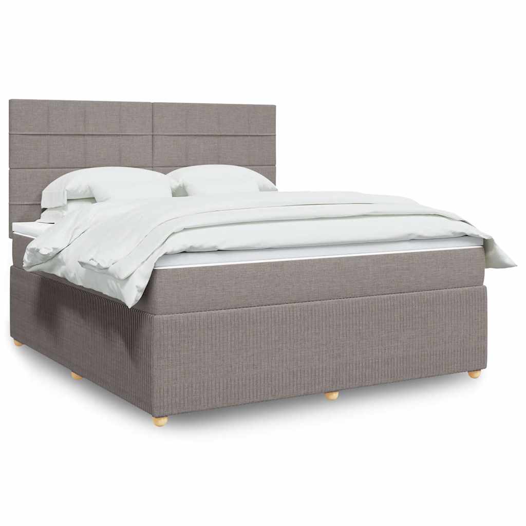 Boxspring met matras stof taupe 180x200 cm is nu te koop bij PeponiXL, paradijselijk wonen!