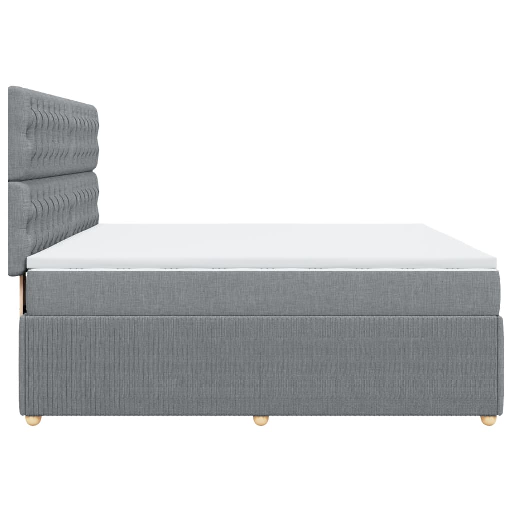 Boxspring met matras stof lichtgrijs 180x200 cm is nu te koop bij PeponiXL, paradijselijk wonen!