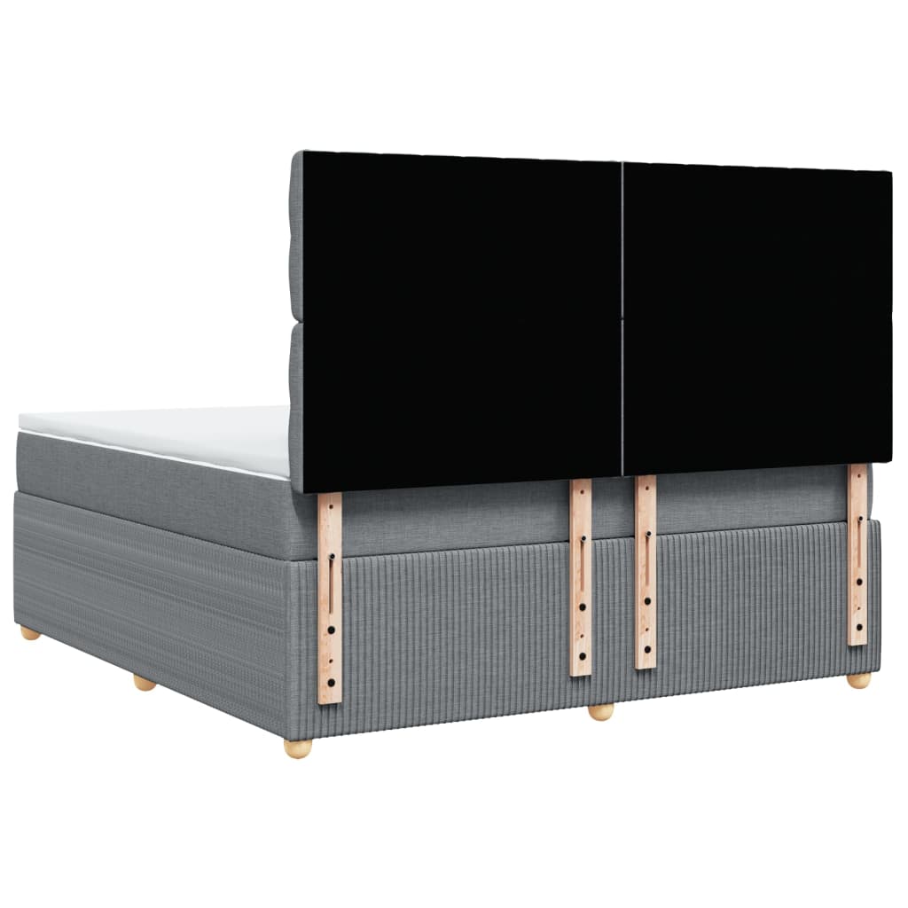 Boxspring met matras stof lichtgrijs 180x200 cm is nu te koop bij PeponiXL, paradijselijk wonen!