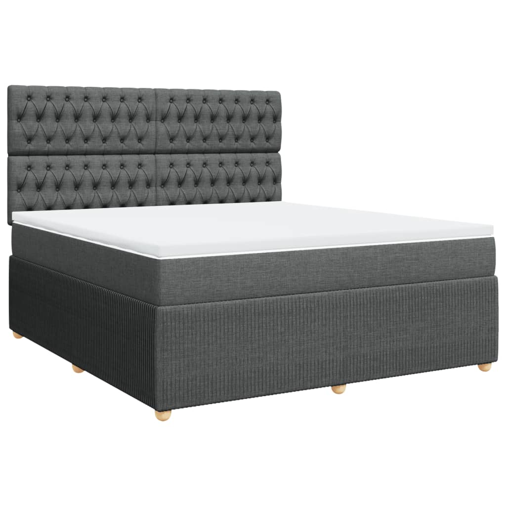 Boxspring met matras stof donkergrijs 180x200 cm is nu te koop bij PeponiXL, paradijselijk wonen!
