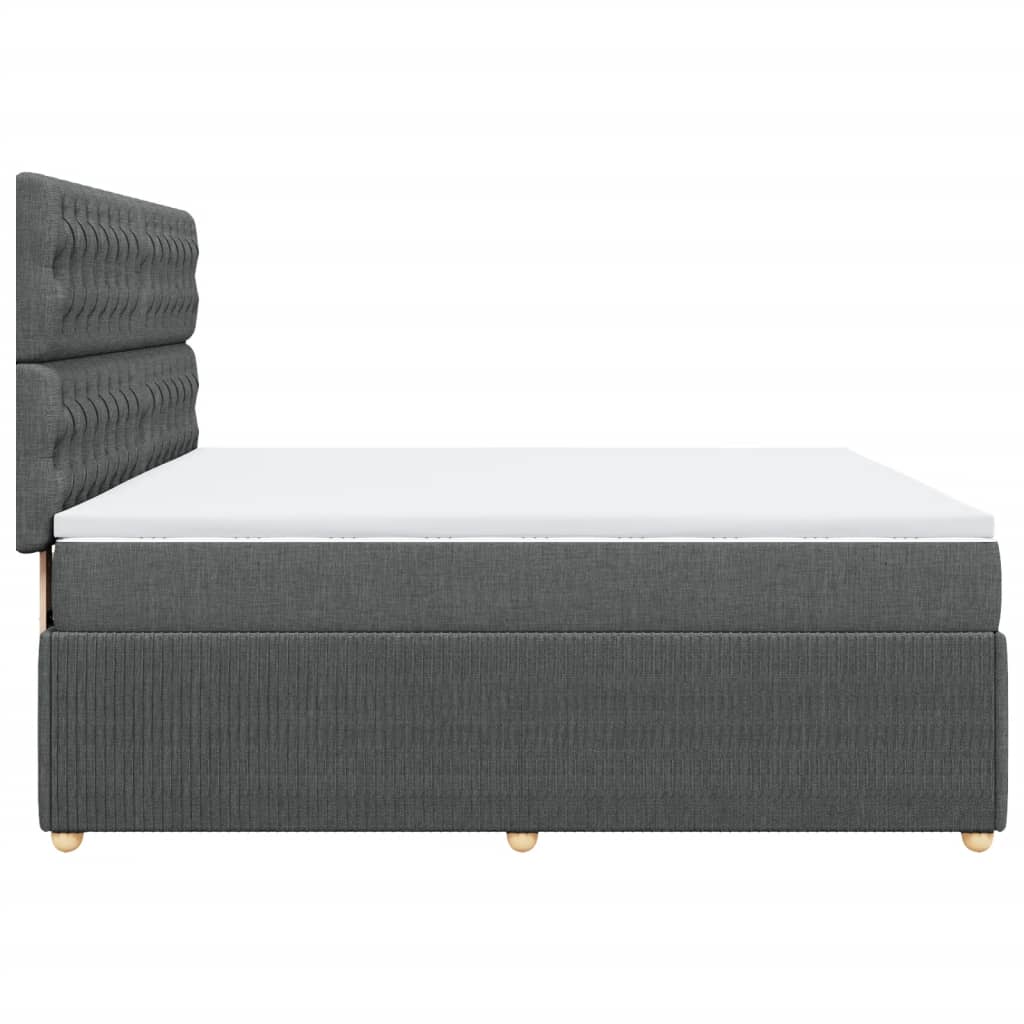 Boxspring met matras stof donkergrijs 180x200 cm is nu te koop bij PeponiXL, paradijselijk wonen!