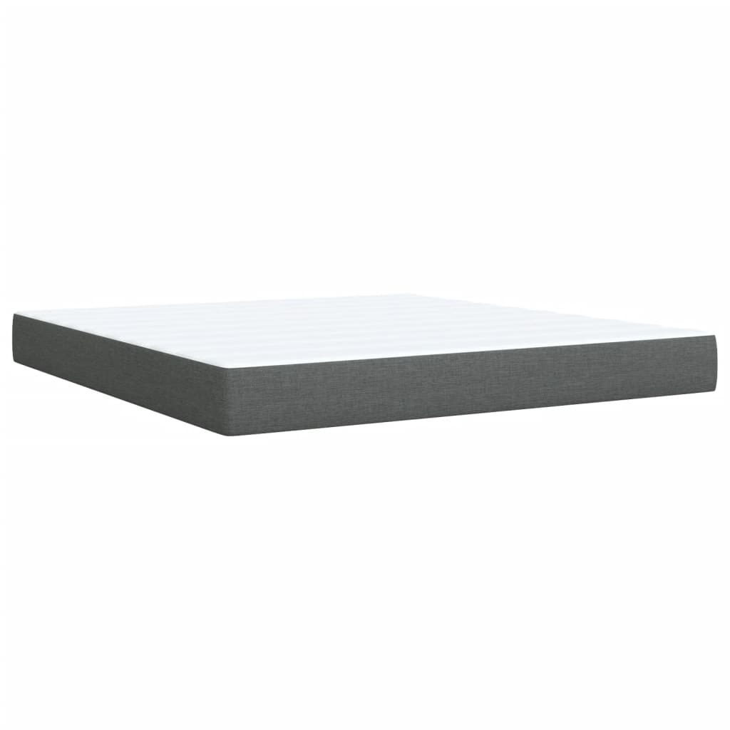 Boxspring met matras stof donkergrijs 180x200 cm is nu te koop bij PeponiXL, paradijselijk wonen!