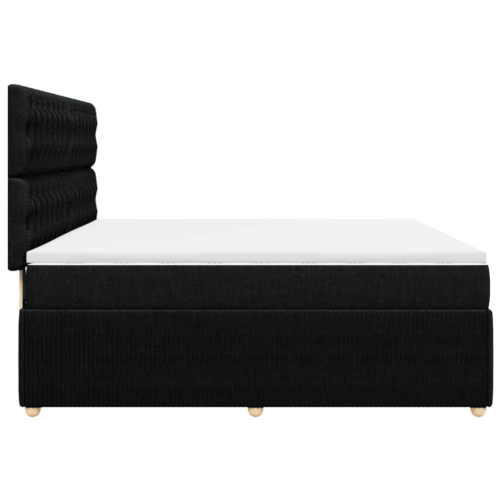 Boxspring met matras stof zwart 180x200 cm is nu te koop bij PeponiXL, paradijselijk wonen!